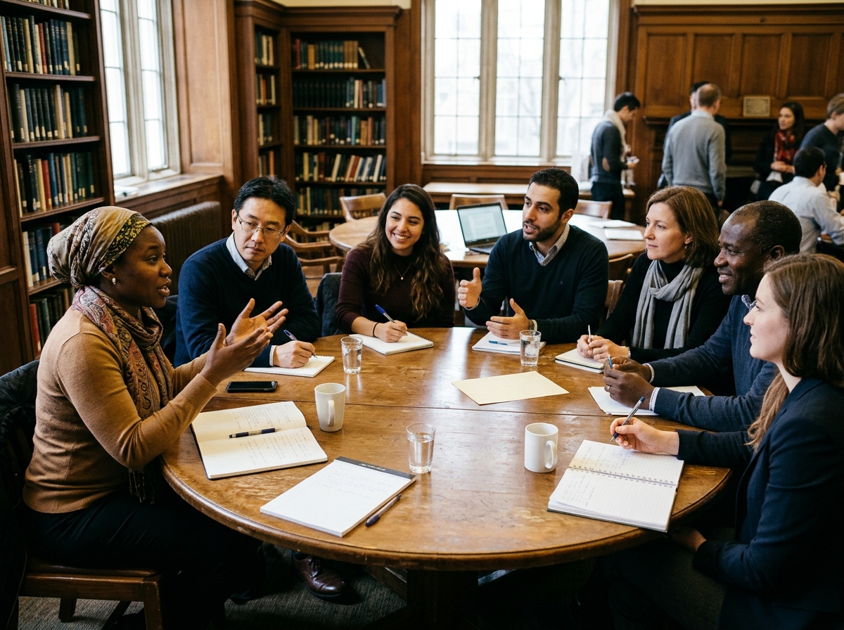 Global Grant Scholars and Rotary Peace Fellows speaking at an international forum
